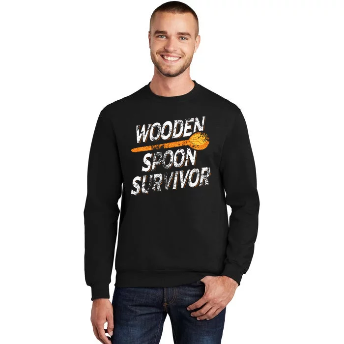 Funny Retro Vintage Wooden Spoon Survivor Sweatshirt