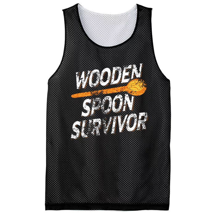 Funny Retro Vintage Wooden Spoon Survivor Mesh Reversible Basketball Jersey Tank