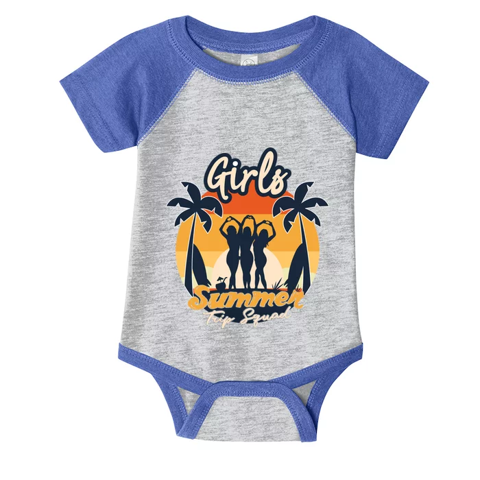 Funny Retro Vintage Summer Trip Squad Vacay Mode Gift Infant Baby Jersey Bodysuit