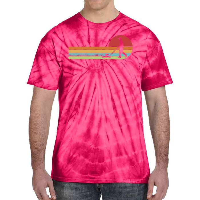 Funny Retro Vintage Lawn Mower Man Tie-Dye T-Shirt