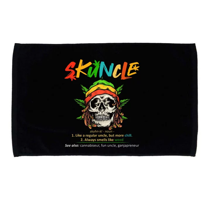 Funny Retro Vintage Uncle Skunkle Weed Smoker Microfiber Hand Towel