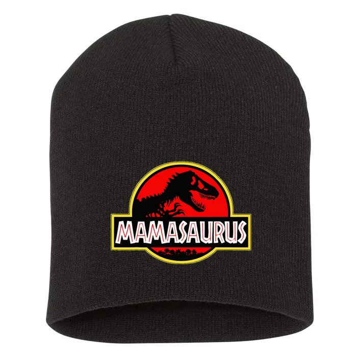 Funy Retro Vintage Mamasaurus Short Acrylic Beanie