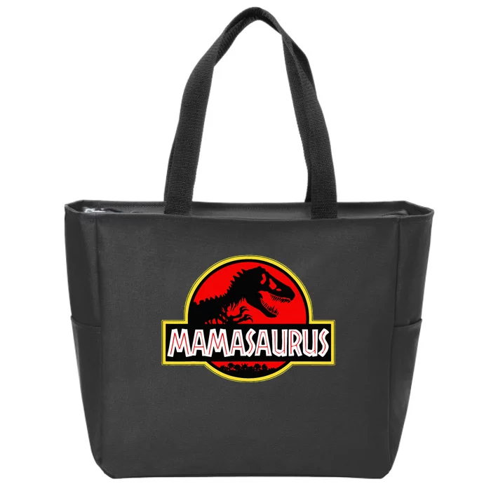 Funy Retro Vintage Mamasaurus Zip Tote Bag