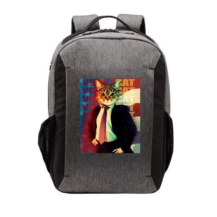 Funny Retro Vintage Election Vote Cat Vector Backpack