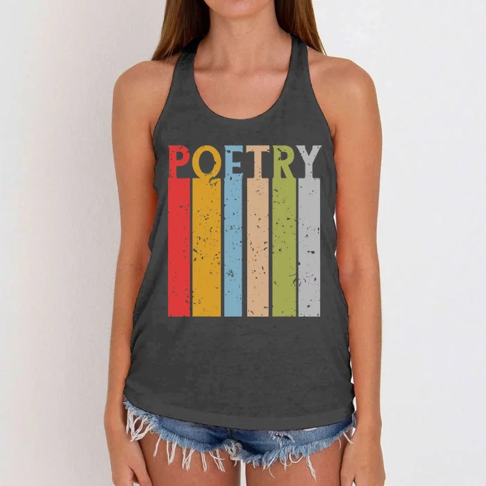 Funny Retro Vintage Poetry Women's Knotted Racerback Tank