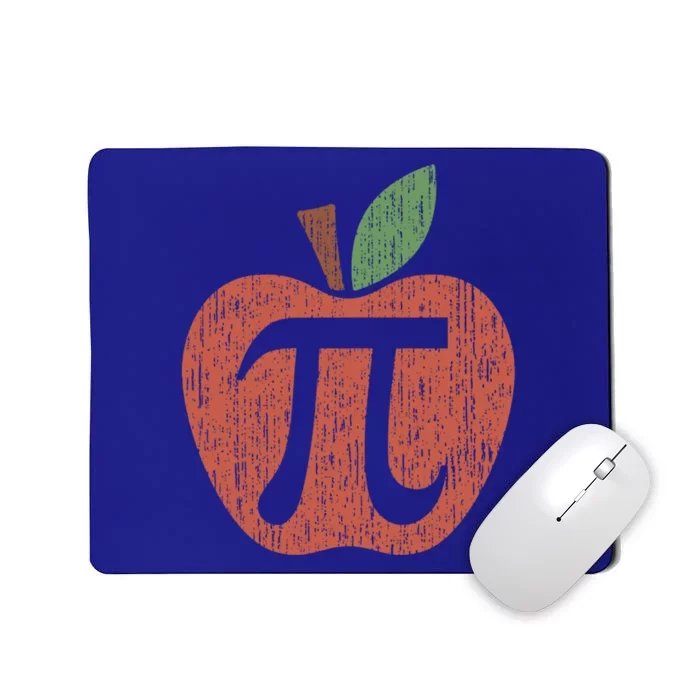 Funny Retro Vintage Distressed Apple Pi Day Math Pi Day 3 14 Gift Mousepad