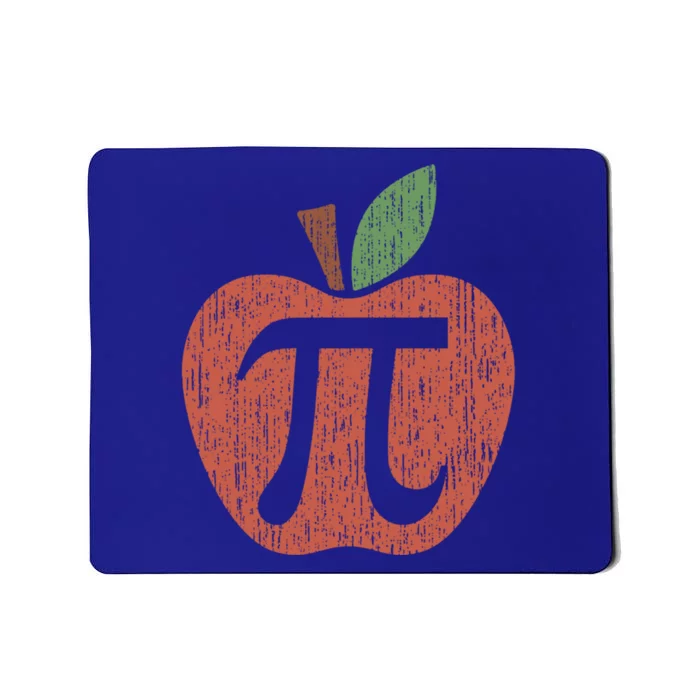 Funny Retro Vintage Distressed Apple Pi Day Math Pi Day 3 14 Gift Mousepad