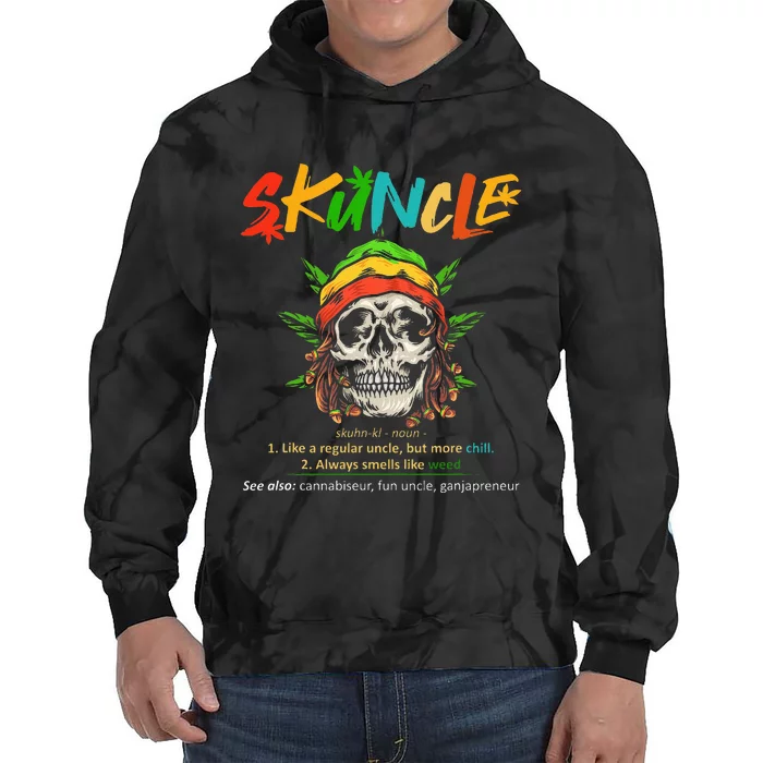 Funny Retro Vintage Uncle Skunkle Weed Smoker Tie Dye Hoodie