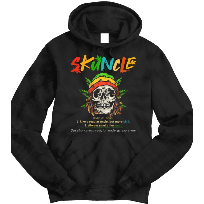 Funny Retro Vintage Uncle Skunkle Weed Smoker Tie Dye Hoodie