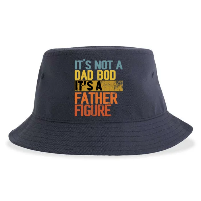 Funny Retro Vintage Its Not A Dad Bod Its A Father Figure Sustainable Bucket Hat