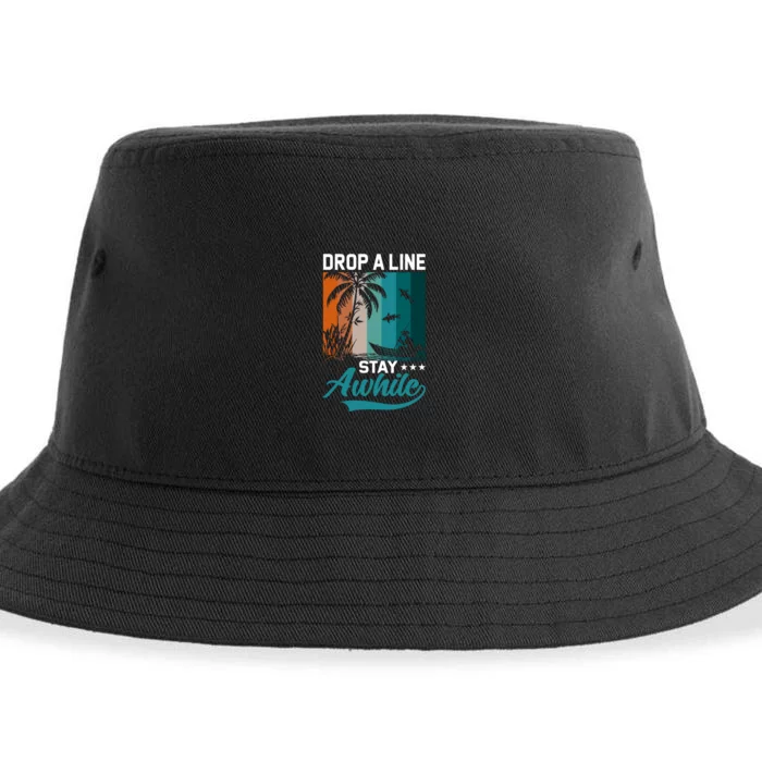 Fishing Retro Vintage Graphic Sustainable Bucket Hat