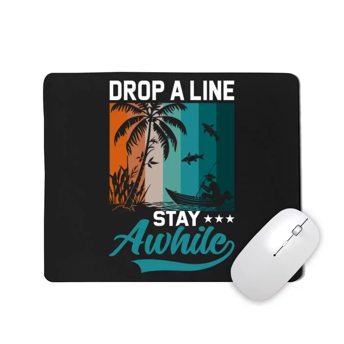 Fishing Retro Vintage Graphic Mousepad