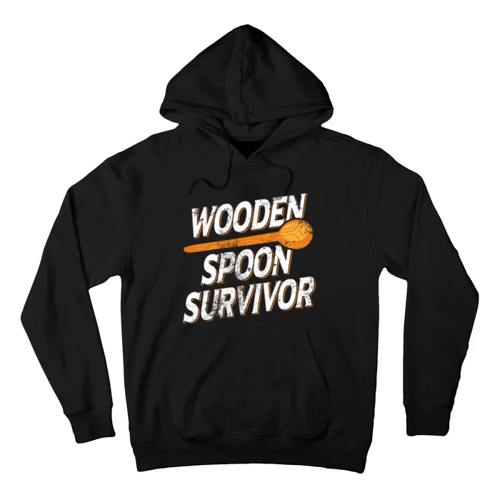 Funny Retro Vintage Wooden Spoon Survivor Hoodie