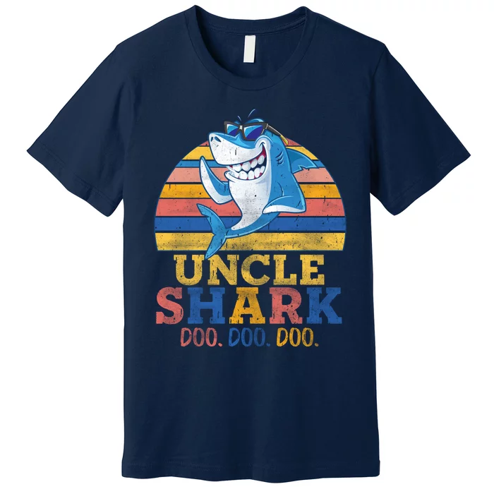 Funny Retro Vintage Uncle Shark Doo Premium T-Shirt