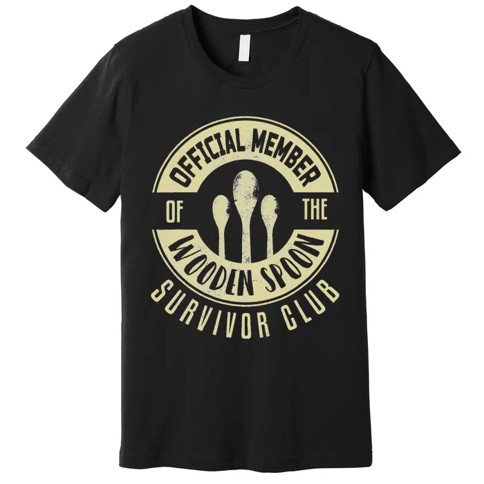 Funny Retro Vintage Wooden Spoon Survivor Premium T-Shirt