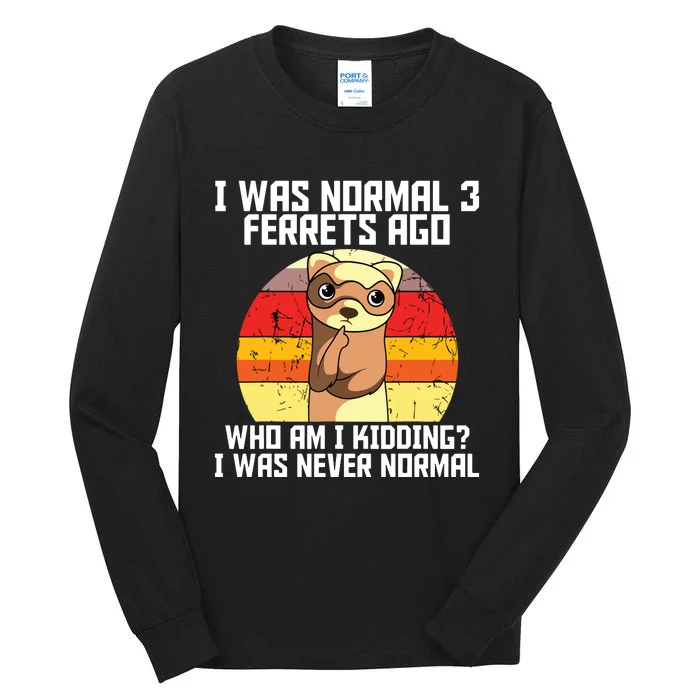 Ferret Retro Vintage Animal Lover Tall Long Sleeve T-Shirt