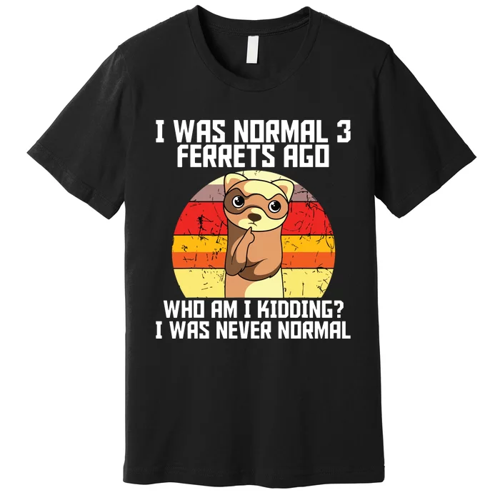 Ferret Retro Vintage Animal Lover Premium T-Shirt