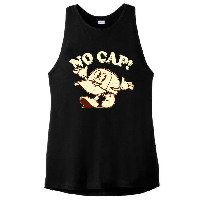 Funny Retro Vintage Cartoon No Cap Ladies Tri-Blend Wicking Tank