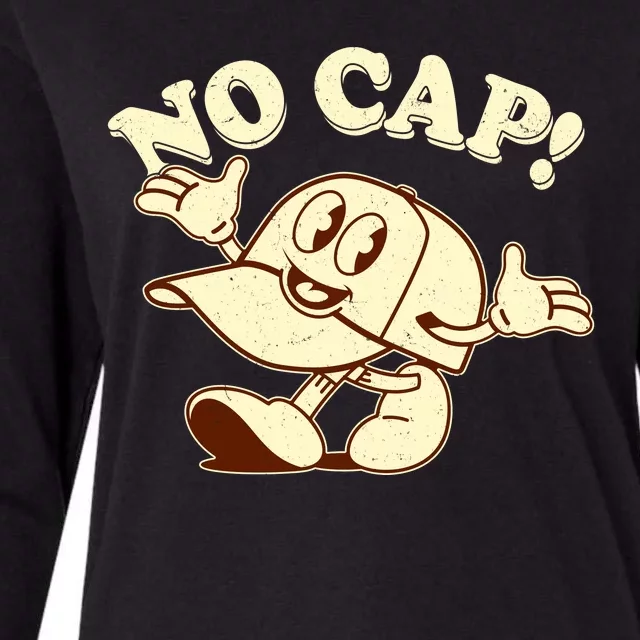 Funny Retro Vintage Cartoon No Cap Womens Cotton Relaxed Long Sleeve T-Shirt