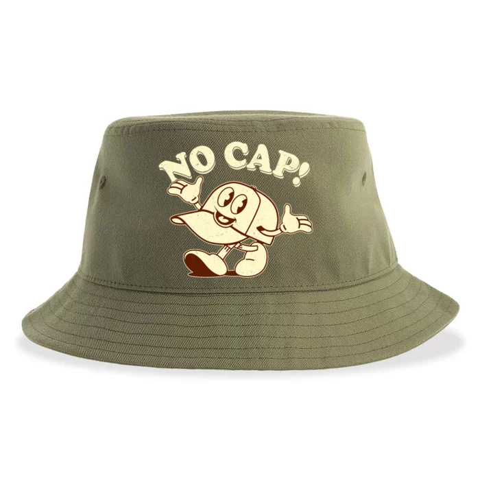 Funny Retro Vintage Cartoon No Cap Sustainable Bucket Hat