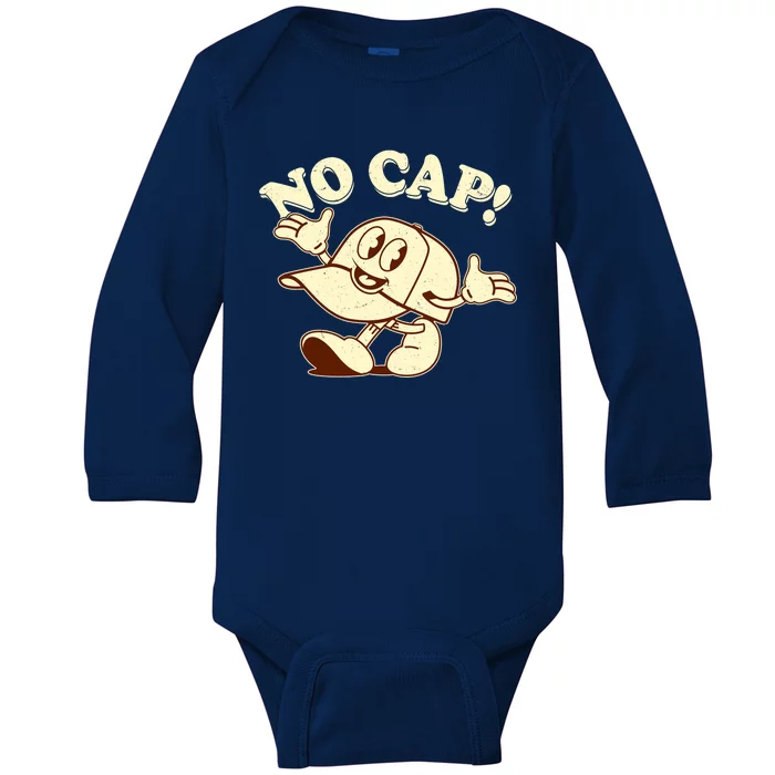 Funny Retro Vintage Cartoon No Cap Baby Long Sleeve Bodysuit