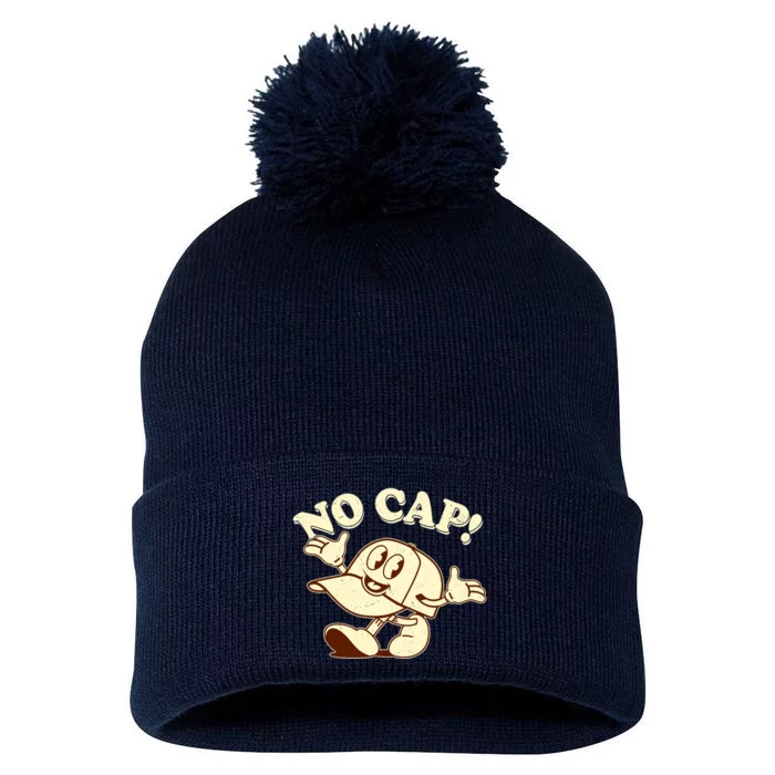 Funny Retro Vintage Cartoon No Cap Pom Pom 12in Knit Beanie