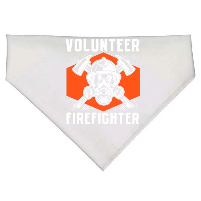 Fire Rescue Volunteer Firefighter Fire Great Gift USA-Made Doggie Bandana