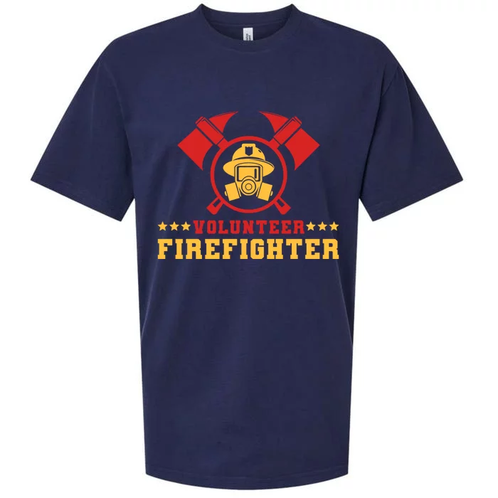 Fire Rescue Volunteer Firefighter Fire Gift Sueded Cloud Jersey T-Shirt