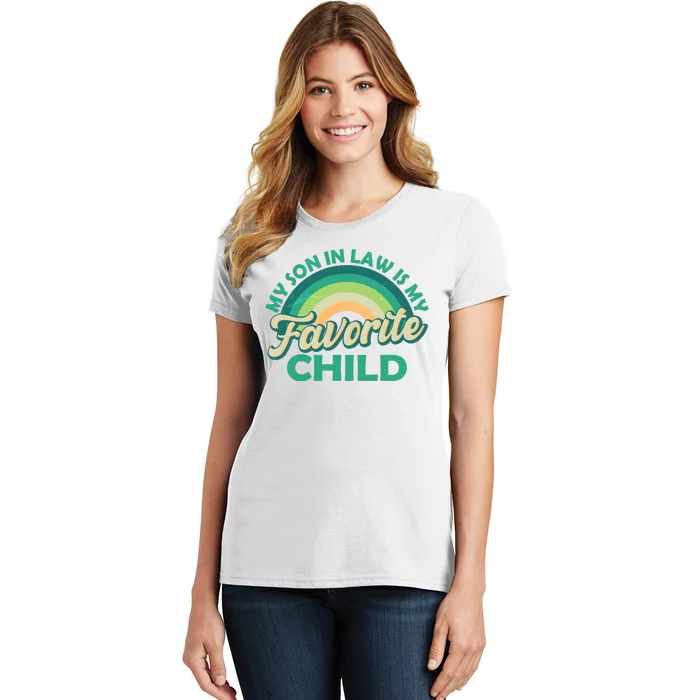 Funny Retro Vintage My Son In Law Is My Favorite Child Women's T-Shirt