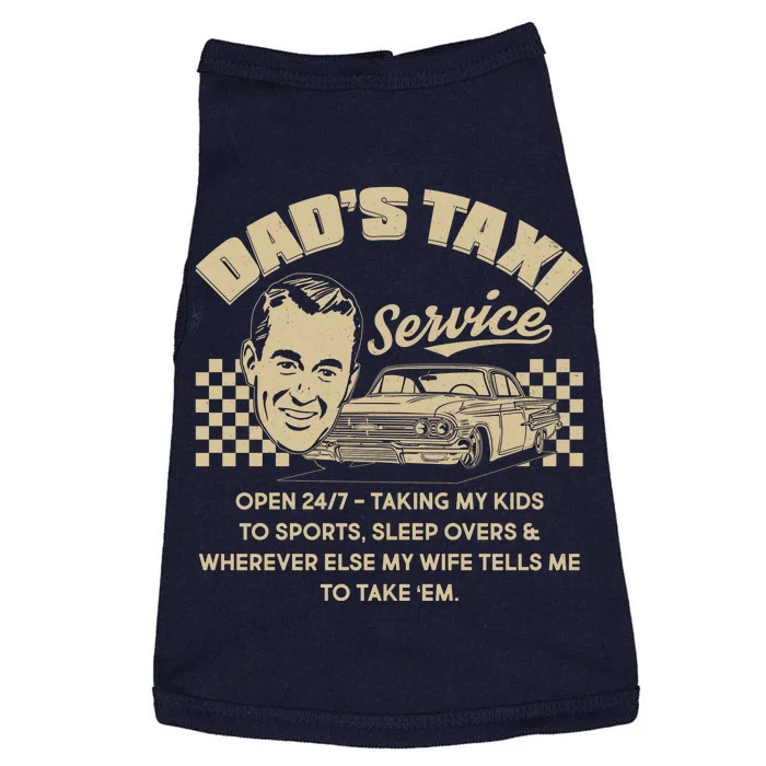 Funny Retro Vintage Dad's Taxi Service Doggie Tank