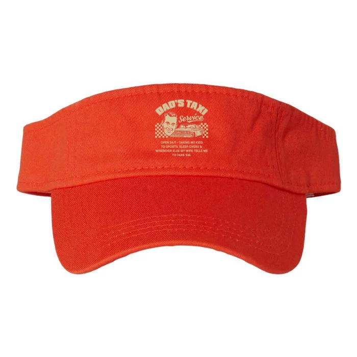 Funny Retro Vintage Dad's Taxi Service Valucap Bio-Washed Visor