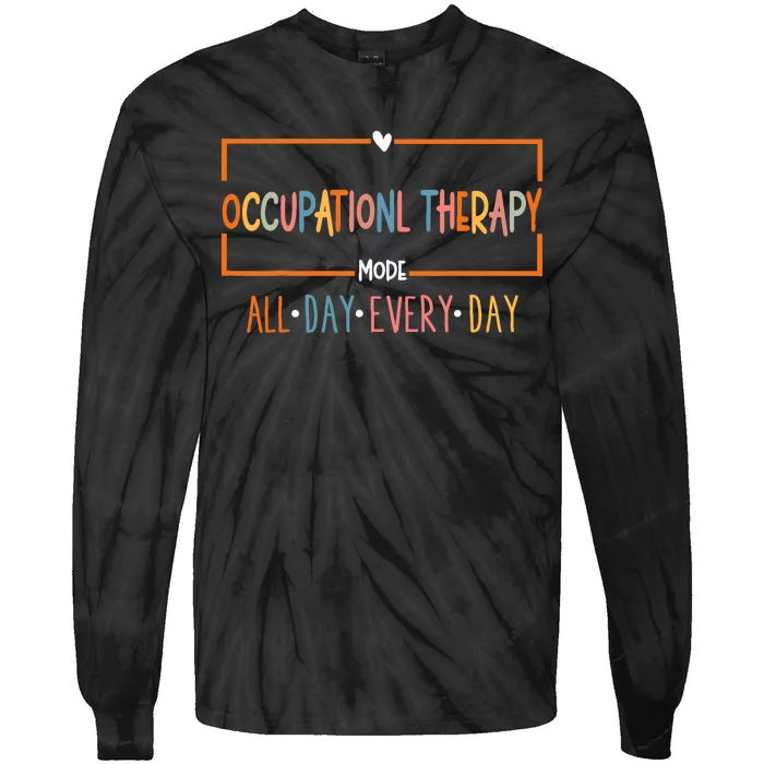 Funny Retro Vintage Occupational Therapys Womenss Tie-Dye Long Sleeve Shirt