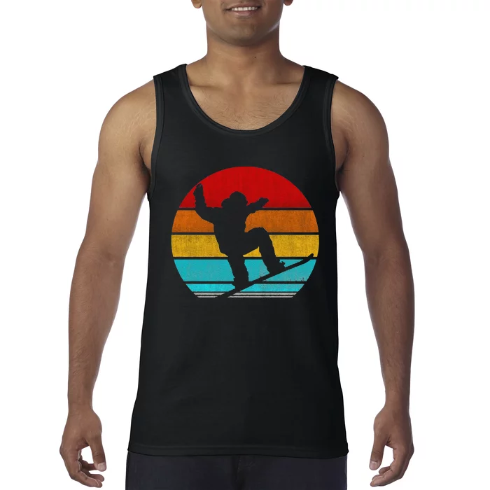 Funny Retro Vintage Snowboarding Tank Top