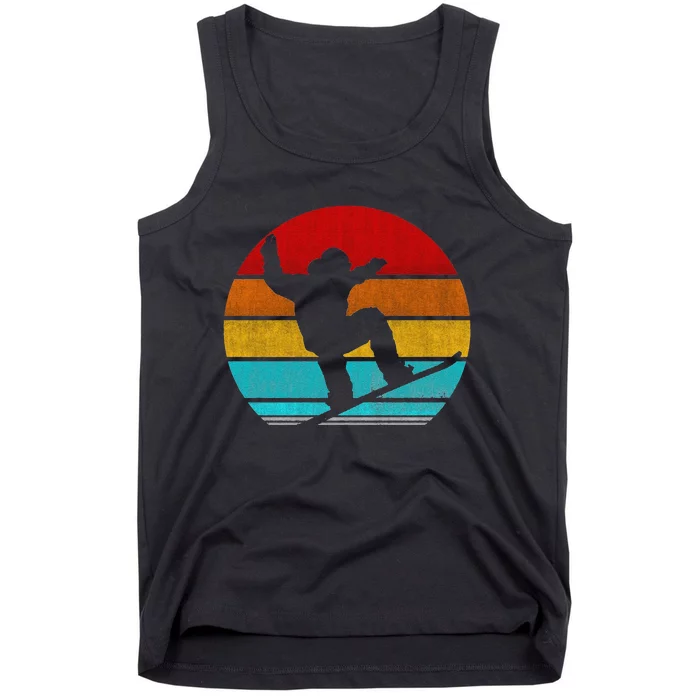 Funny Retro Vintage Snowboarding Tank Top