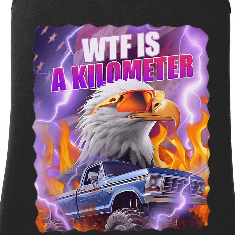 Funny Retro Wtf What Fck Is A Kilometer Ladies Essential Tank