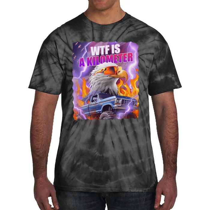 Funny Retro Wtf What Fck Is A Kilometer Tie-Dye T-Shirt