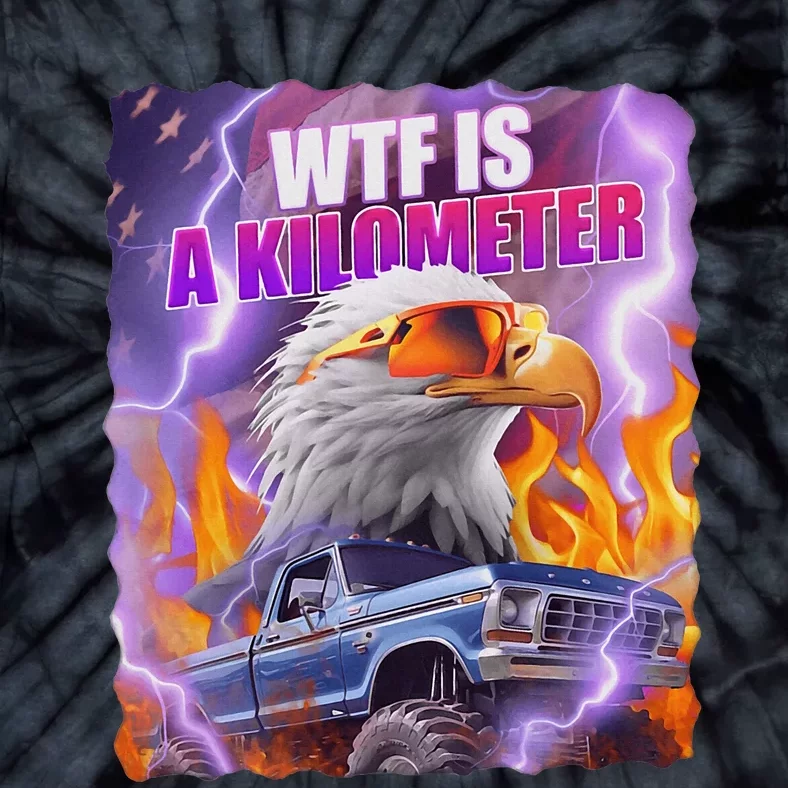 Funny Retro Wtf What Fck Is A Kilometer Tie-Dye T-Shirt