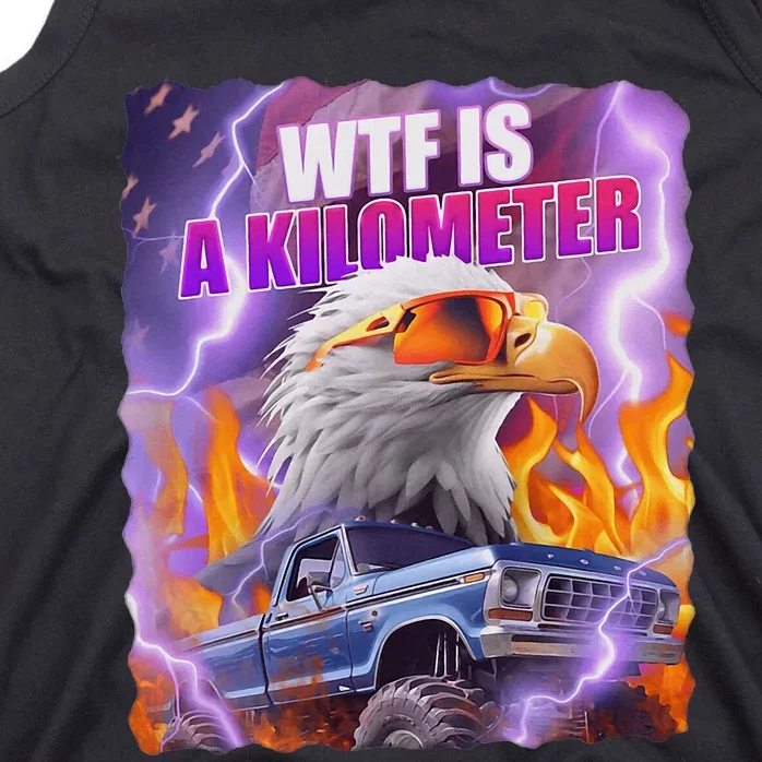 Funny Retro Wtf What Fck Is A Kilometer Tank Top