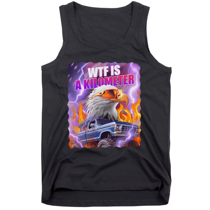 Funny Retro Wtf What Fck Is A Kilometer Tank Top