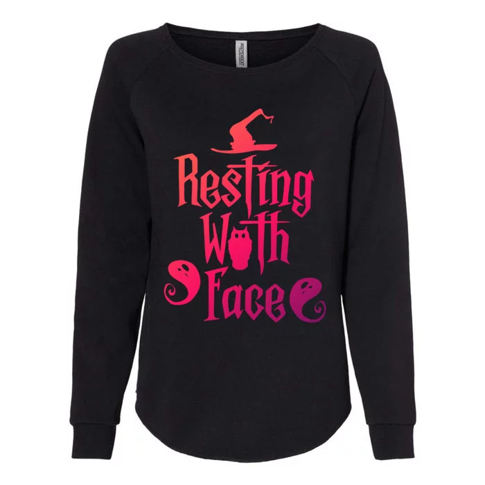 Funny Resting Witch Face Witch Halloween Gift Womens California Wash Sweatshirt