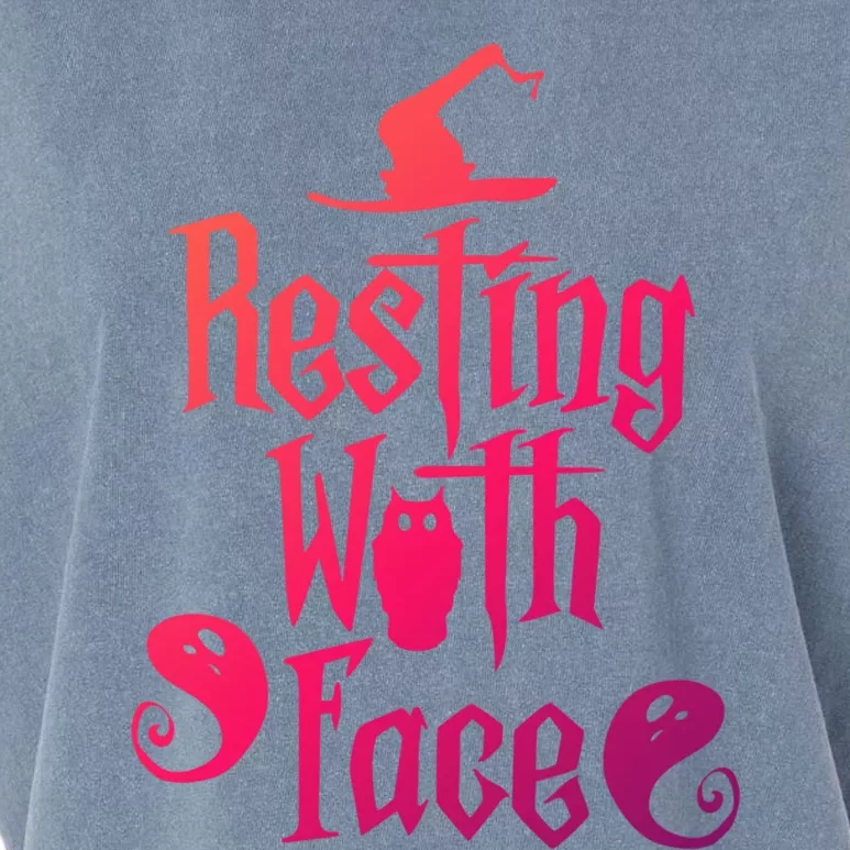 Funny Resting Witch Face Witch Halloween Gift Garment-Dyed Women's Muscle Tee