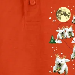 Funny Reindeer Westie Xmas Christmas Dog Lovers Gift Dry Zone Grid Performance Polo