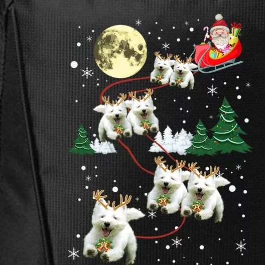 Funny Reindeer Westie Xmas Christmas Dog Lovers Gift City Backpack