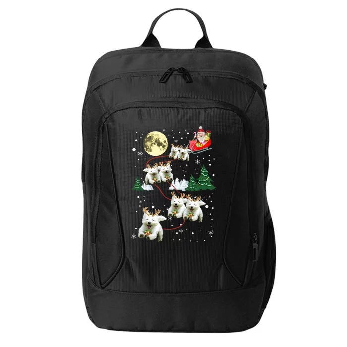 Funny Reindeer Westie Xmas Christmas Dog Lovers Gift City Backpack