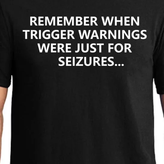 Funny Remember When Trigger Warnings Politics Funny Gift Pajama Set