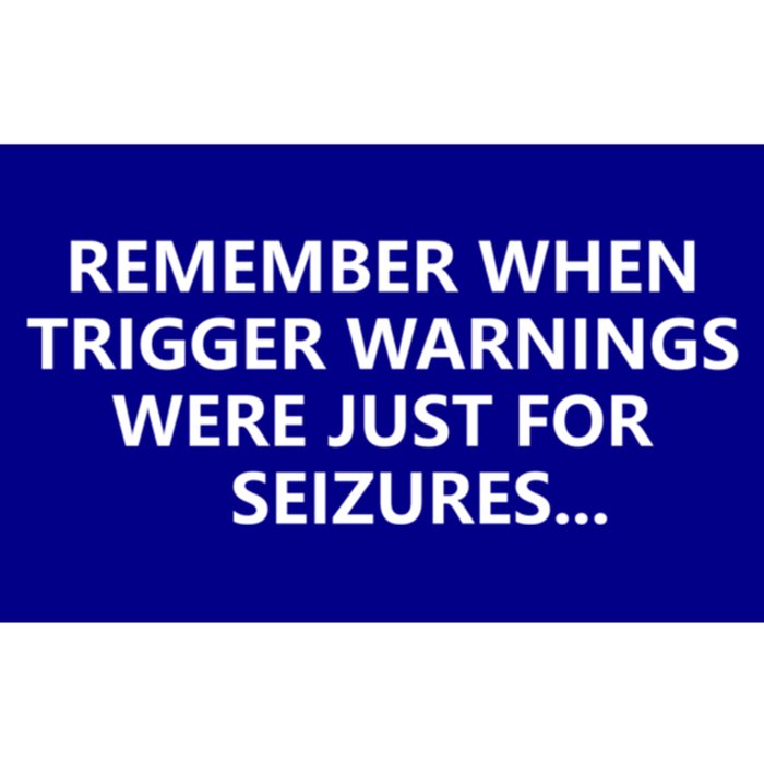 Funny Remember When Trigger Warnings Politics Funny Gift Bumper Sticker