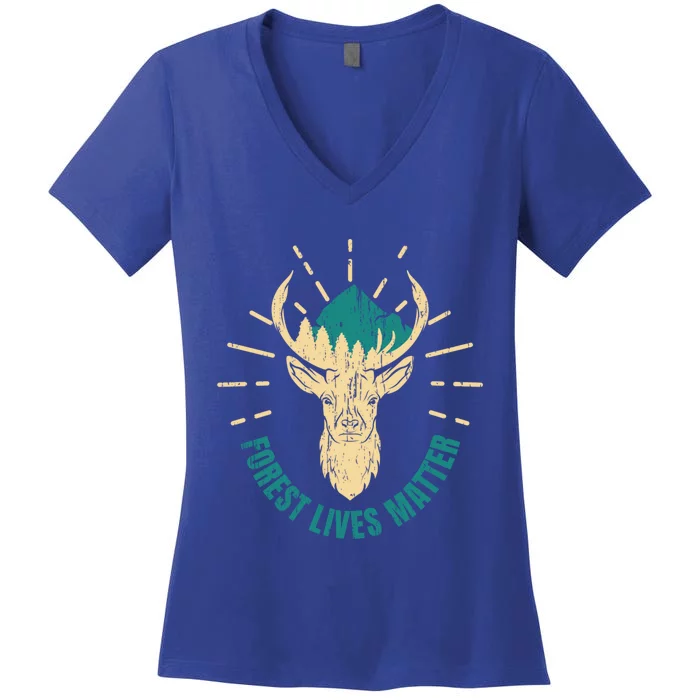 Forest Ranger Wild Life Mother Earth Cool Gift Women's V-Neck T-Shirt