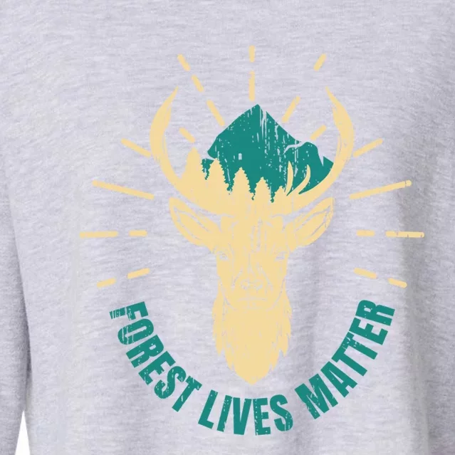 Forest Ranger Wild Life Mother Earth Cool Gift Cropped Pullover Crew