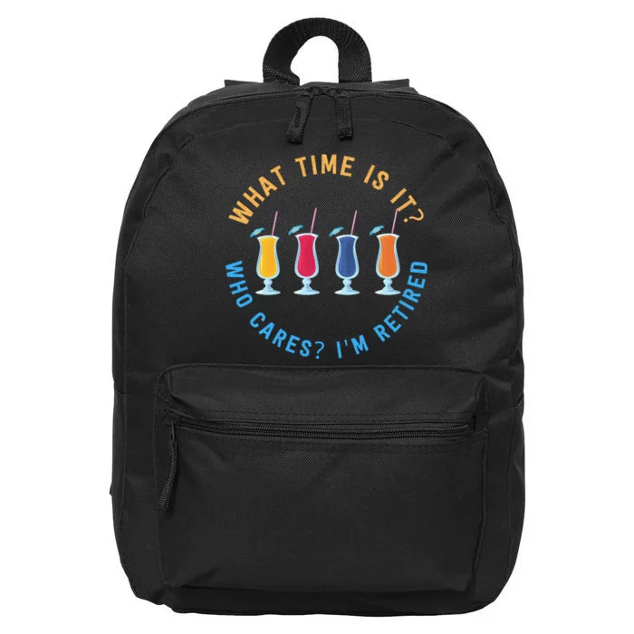 Funny Retirement Who Cares? I'm Retired Gift 16 in Basic Backpack