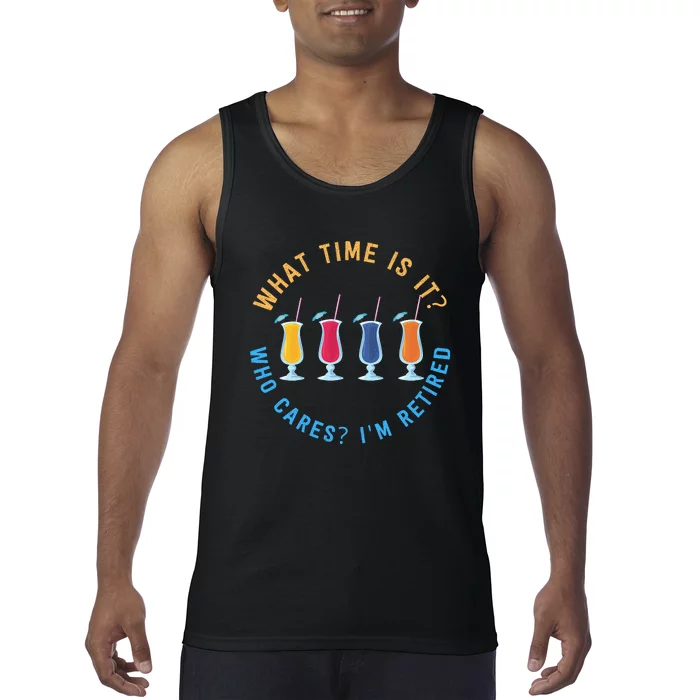 Funny Retirement Who Cares? I'm Retired Gift Tank Top